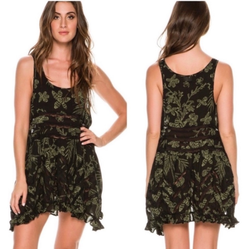 Free People Voile and Lace Trapeze Slip Dress
